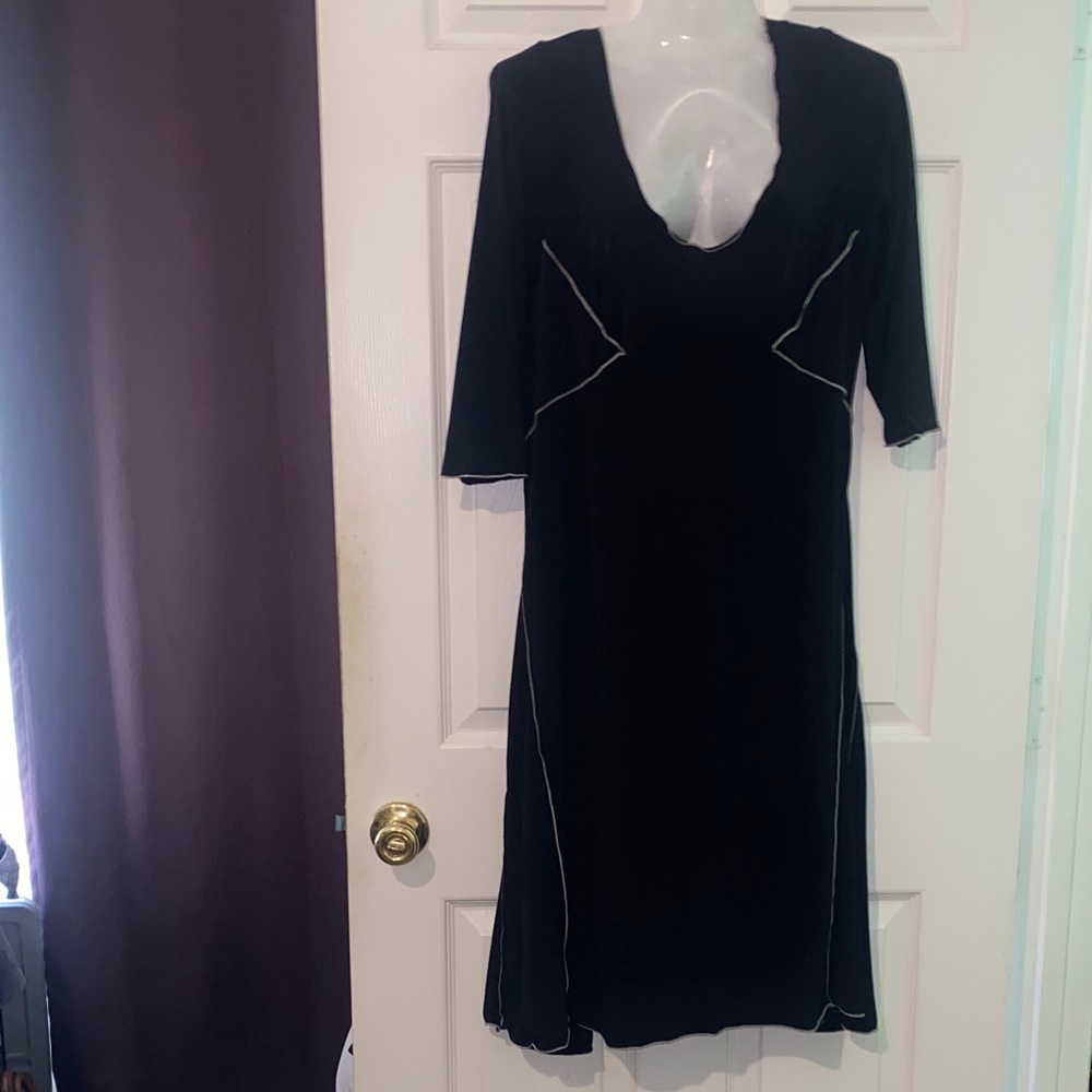 Max Edition Black Long Sleeve Dress